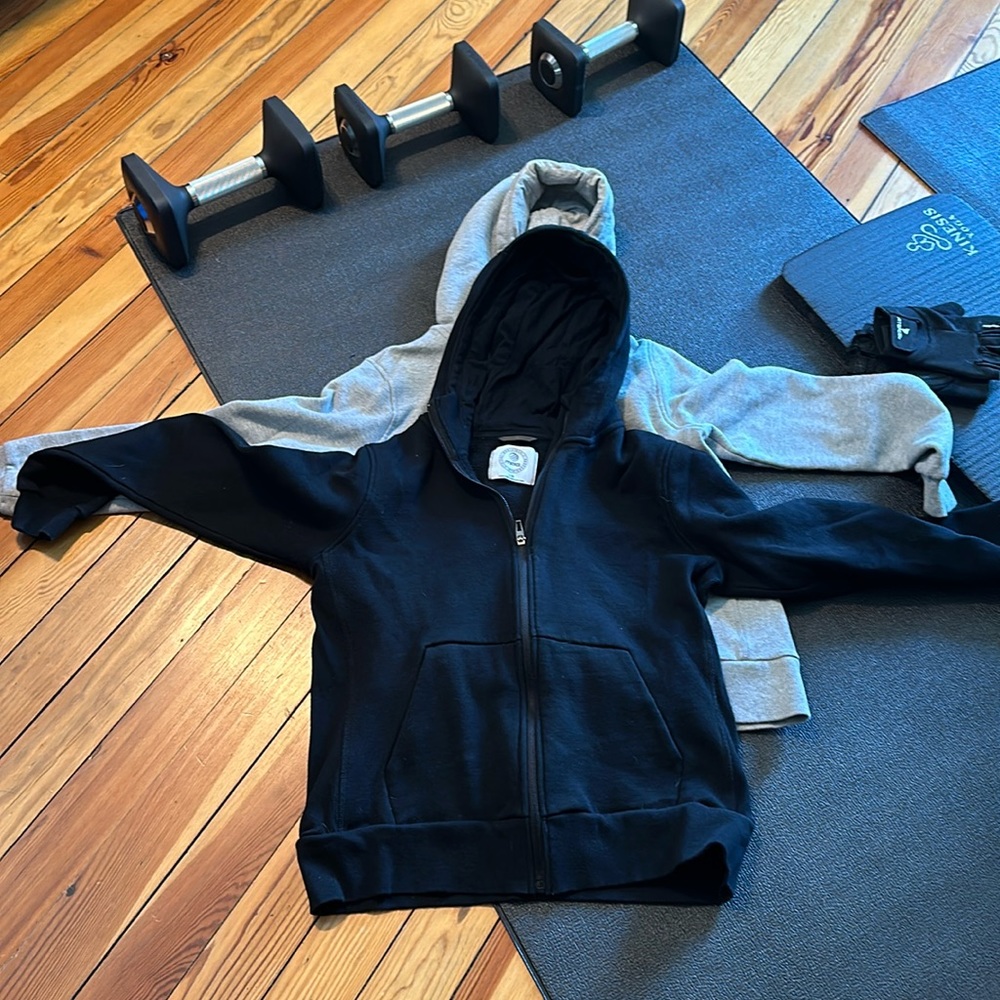 MPG sport hoodie bundle size large one grey and one black